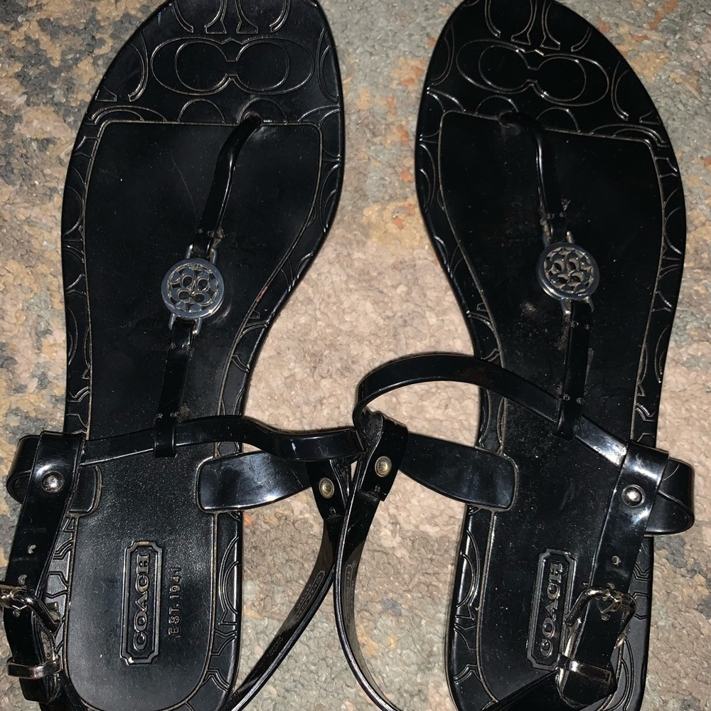 Coach Black Sandals